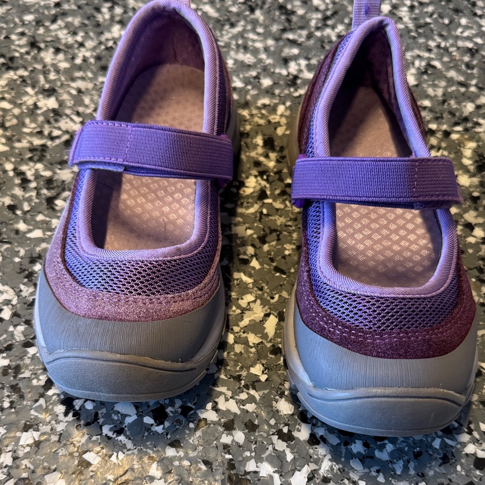 Lands' End Kids Sneakers in Purple and Gray
